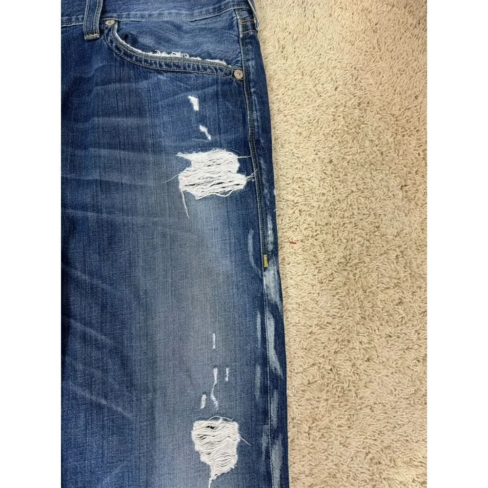 True Religion Mens Bobby Super T Jeans Thick Stitch Flap Pockets‎ Size 42 X 33